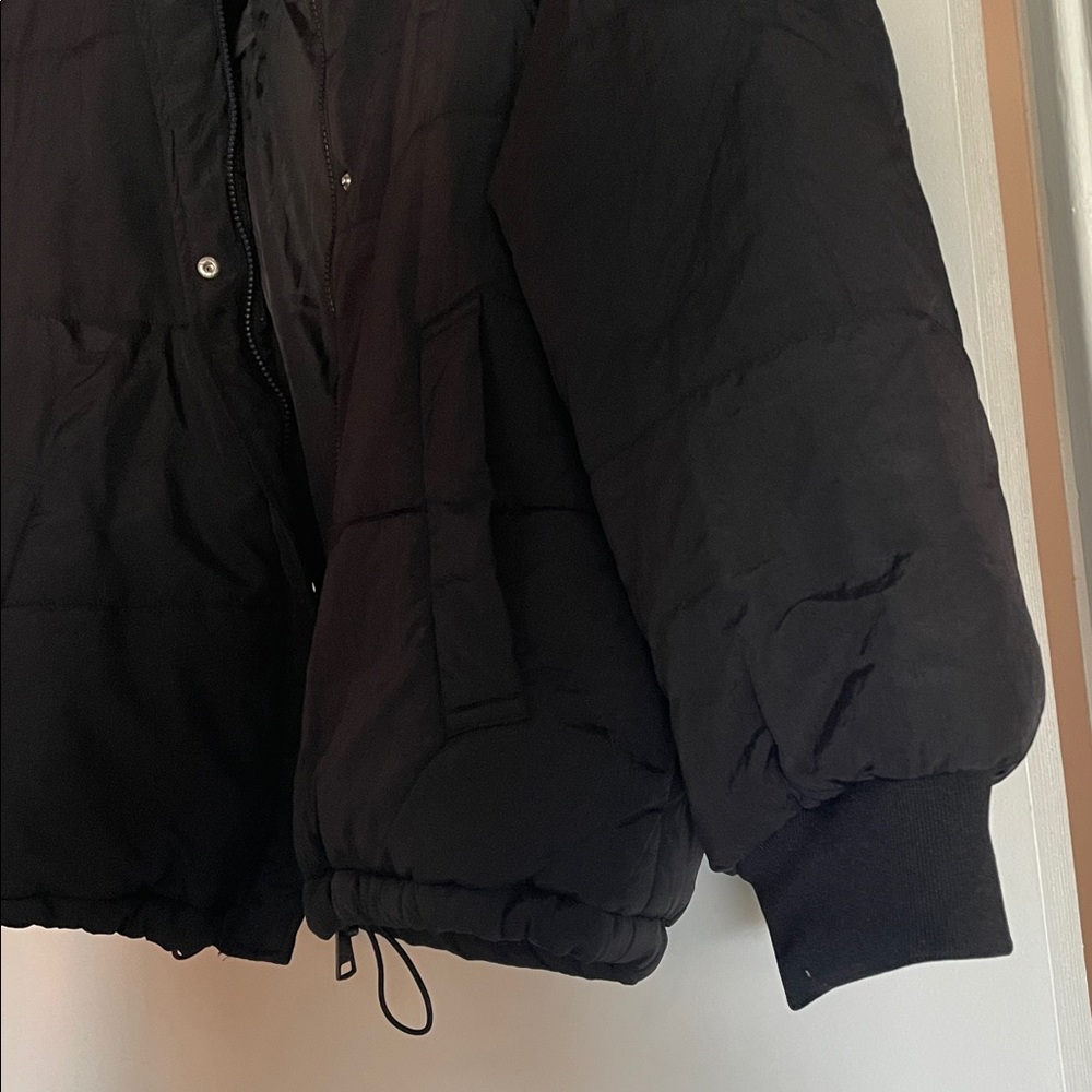 Fashion Nova Black Bomber Jacket - Picture 4 of 5